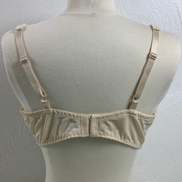 Lunaire Seville Shear Lace Full Coverage Ivory Wired Bra SZ 38D EUC - Picture 5 of 12